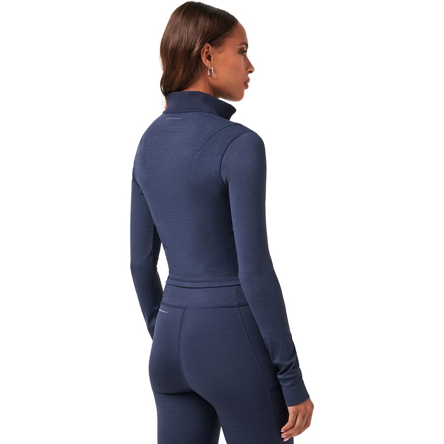 TravisMathew Moveknit Full-Zip Jacket - Women's Heather Navy Blazer