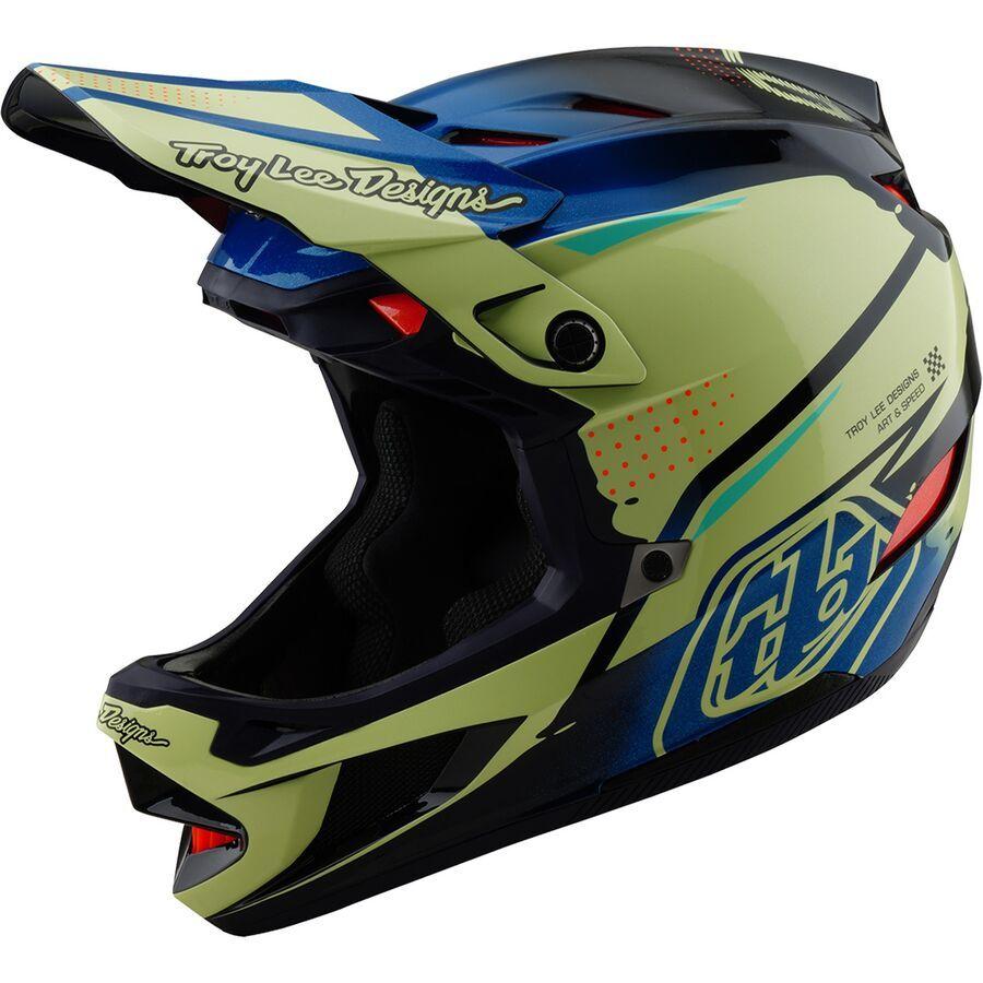 Troy Lee Designs D4 Composite Mips Helmet Drip Glo Yellow