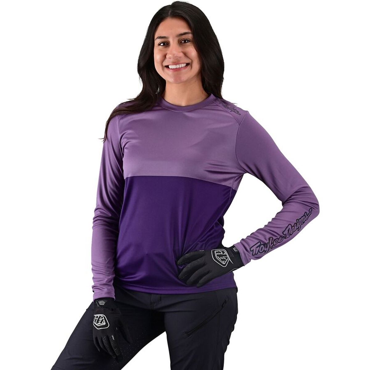 Troy Lee Designs Lilium Long-Sleeve Jersey - Women's Block Orchid/Purple