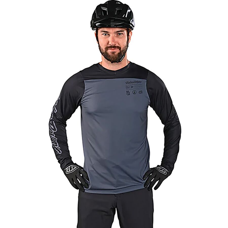 Troy Lee Designs Skyline Long-Sleeve Jersey - Men's Charcoal