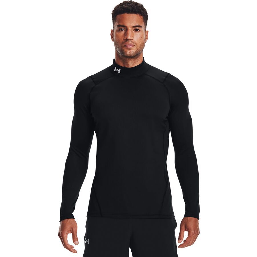 Under Armour Coldgear Armour Fitted Mock Top - Men's Black/White