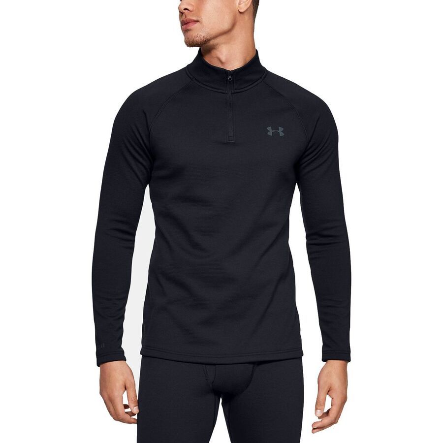 Under Armour Packaged Base 4.0 1/4-Zip Top - Men's Black/Pitch Gray