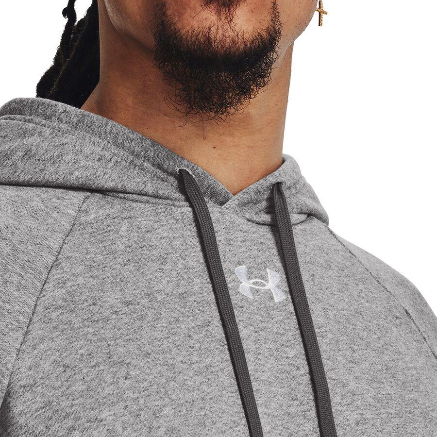 Under Armour Rival Fleece Hoodie - Men's Castlerock Light Heather/White