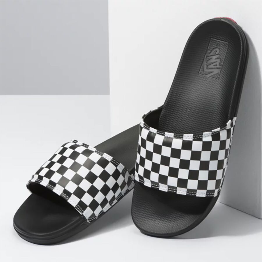 Vans La Costa Slide-On Sandal - Men's (Checkerboard) True White/Black