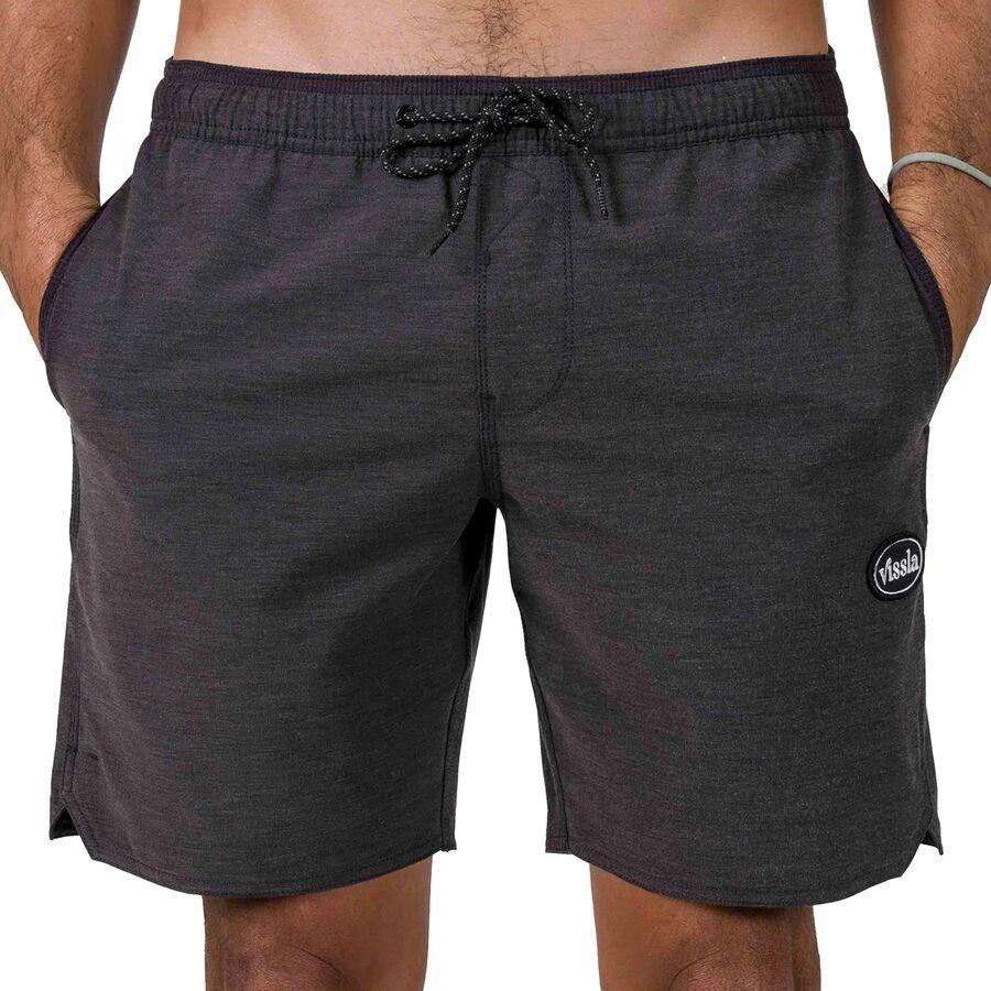 Vissla Solid Sets 17.5in Ecolastic Short - Men's Black