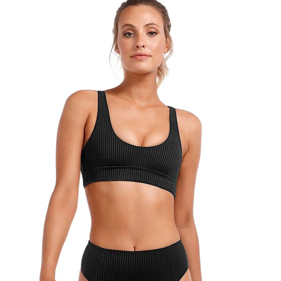 Vitamin A Sienna Tank Bikini Top - Women's Black EcoRib