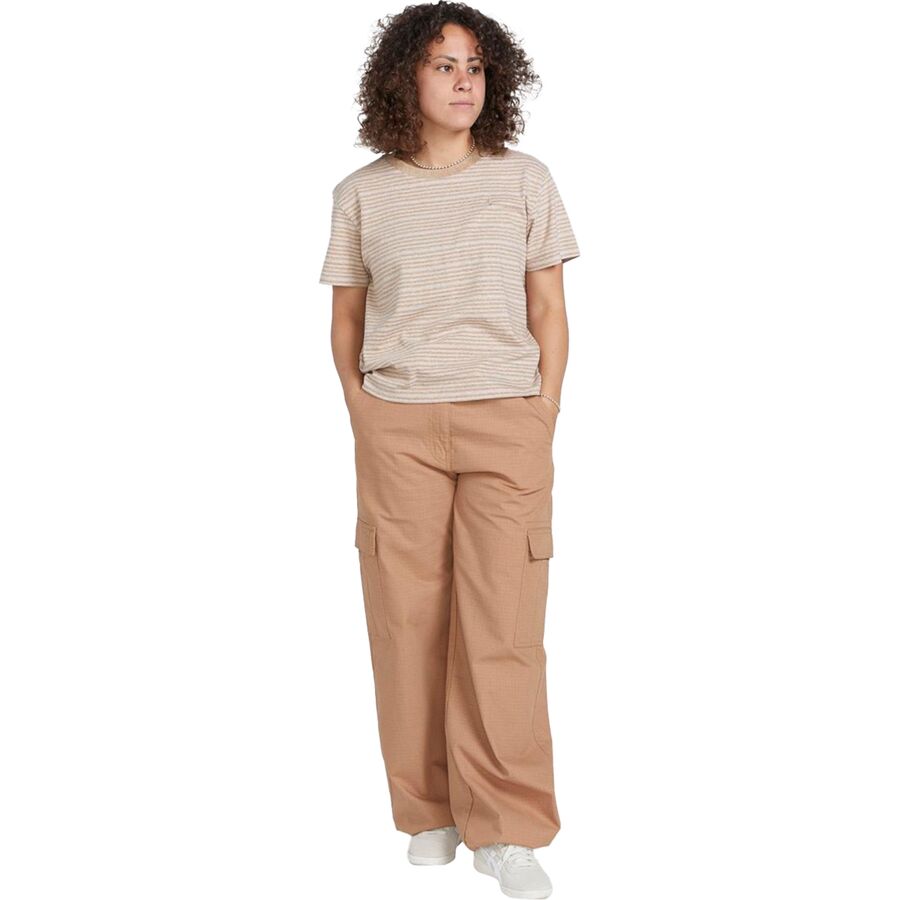 Volcom Halite Stripe Short-Sleeve T-Shirt - Women's Mocha