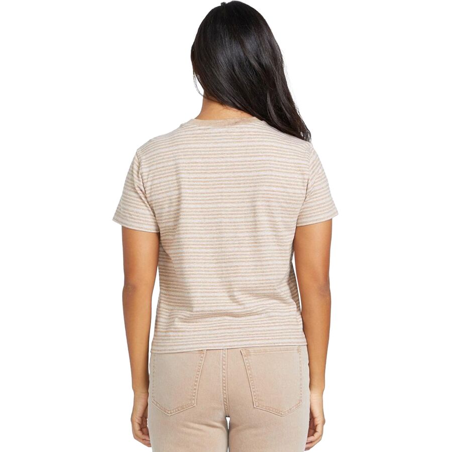 Volcom Halite Stripe Short-Sleeve T-Shirt - Women's Mocha