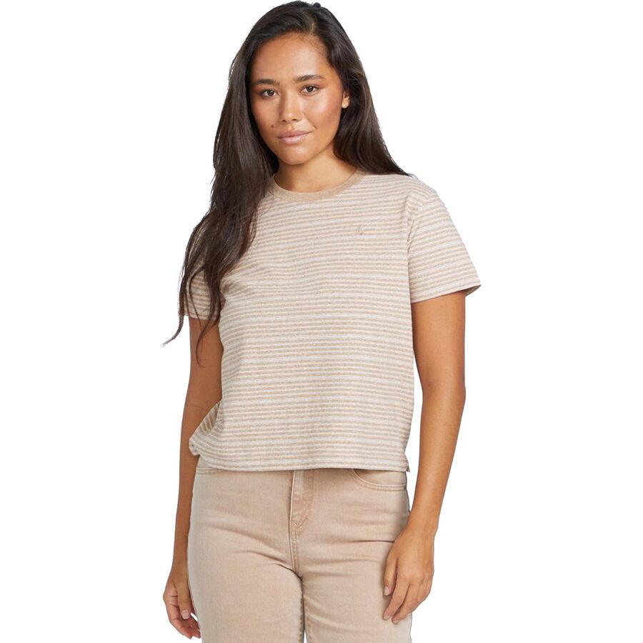Volcom Halite Stripe Short-Sleeve T-Shirt - Women's Mocha