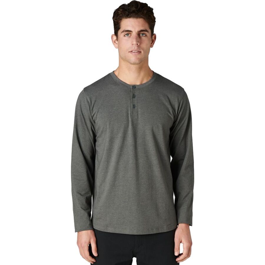 Western Rise X Cotton Long-Sleeve Henley - Men's Concrete