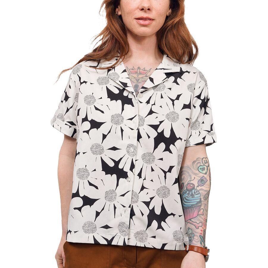 Wildfang The Essential Camp Button Up Sketchy Daisy White/Black