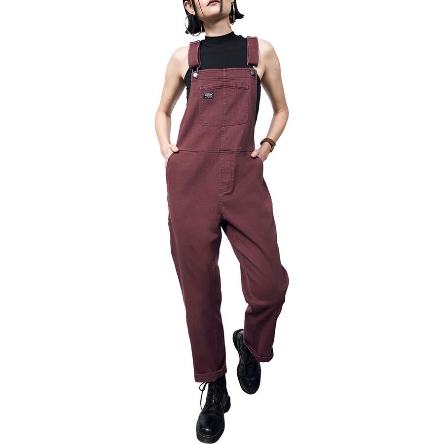 Wildfang The Essential Denim Overall Merlot Denim