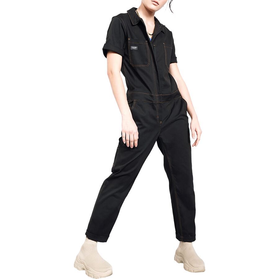 Wildfang The Essential Short-Sleeve Coverall Black