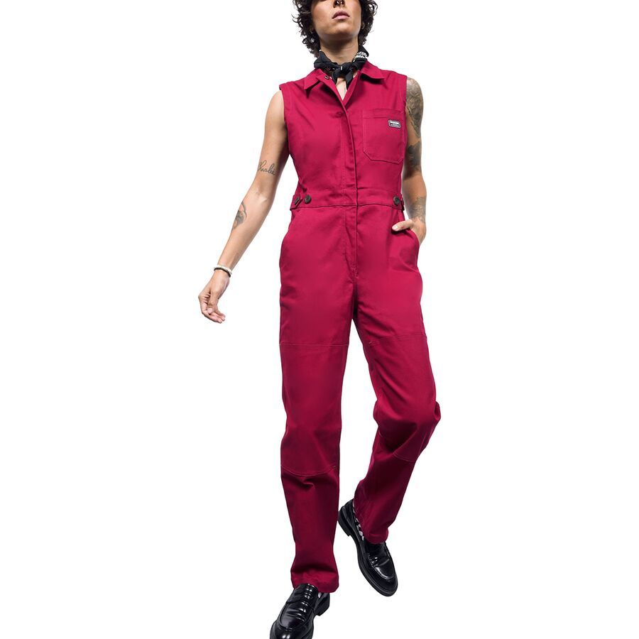 Wildfang The Essential Sleeveless High Waisted Coverall Mulberry