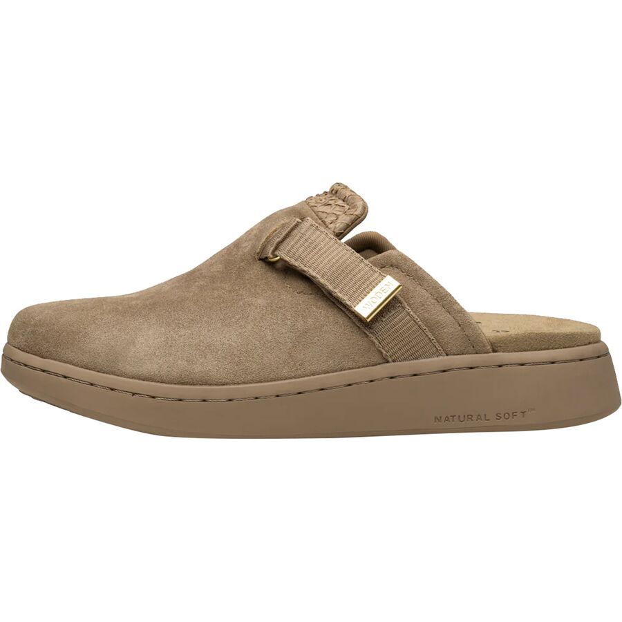 Woden Vega Suede Clog - Women's Silver Mink