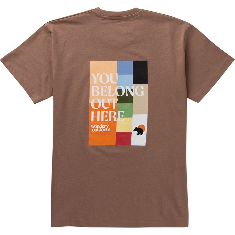 Wondery Motto Grid T-Shirt - Women's Clay