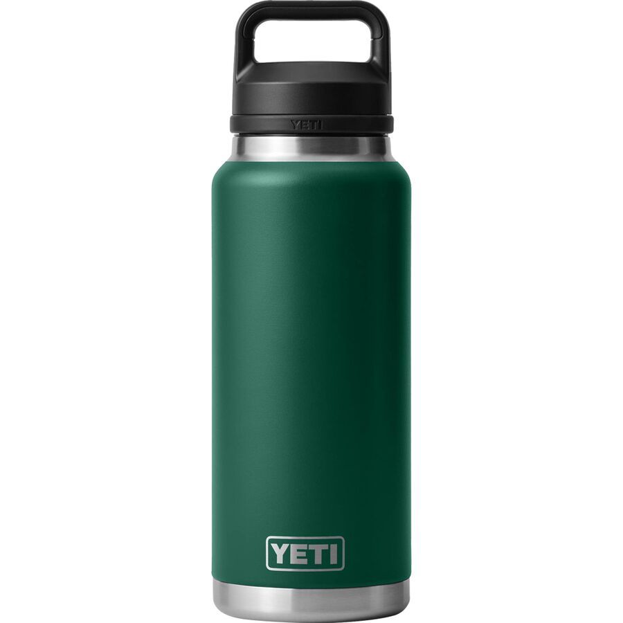 YETI Rambler 36oz Chug Water Bottle Black Forest Green